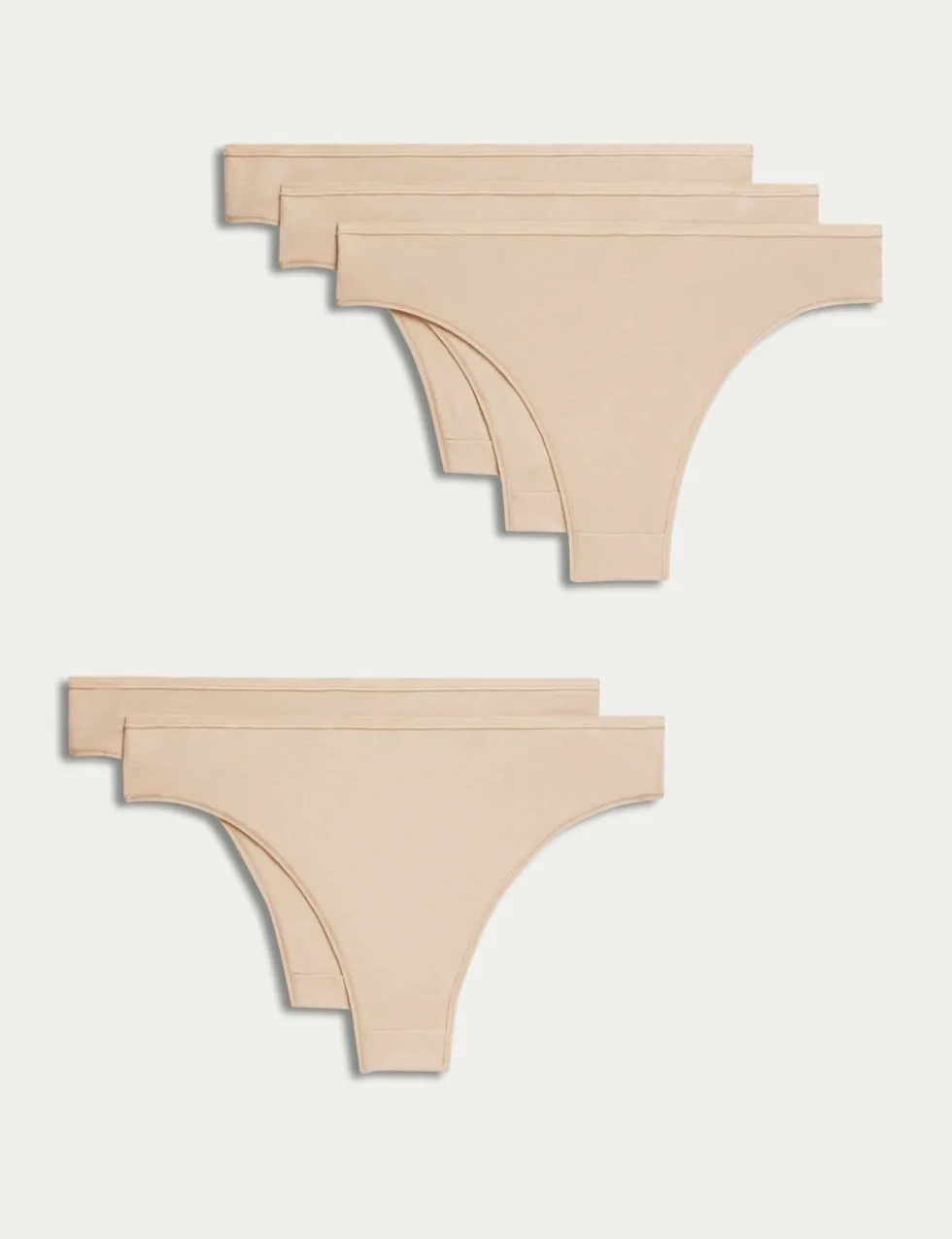 5pk Cotton Modal Brazilian Knickers