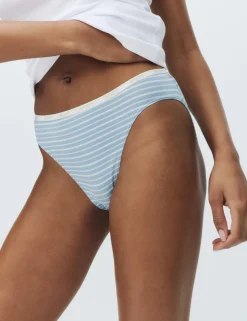 4pk Cotton Rich High Leg Knickers