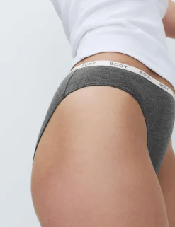 4pk Cotton Rich High Leg Knickers