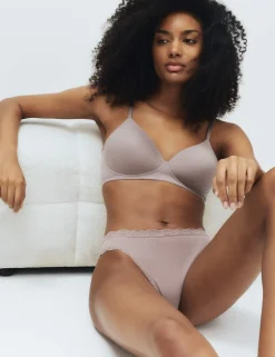 3pk Cotton Rich High Leg Knickers
