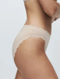 3pk Cotton Rich High Leg Knickers