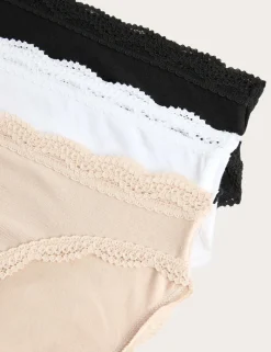 3pk Cotton Rich High Leg Knickers
