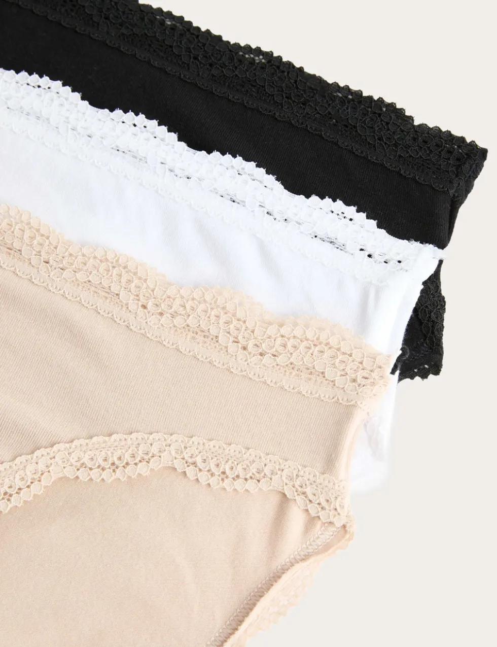 3pk Cotton Rich High Leg Knickers