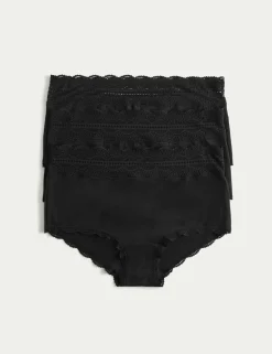 3pk Cotton Rich High Rise Shorts