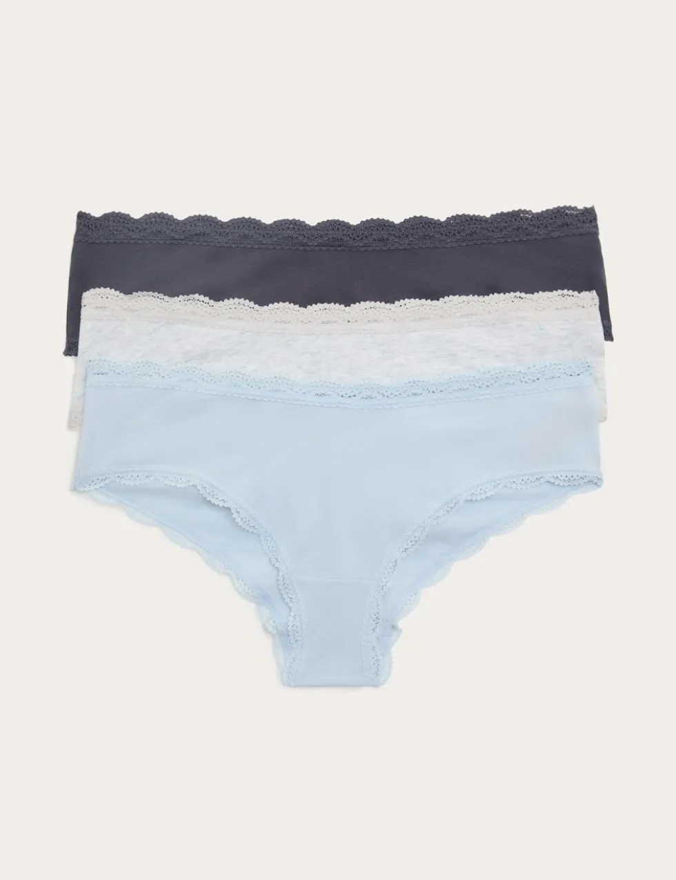 3pk Cotton Rich Hipster Knickers