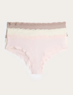 3pk Cotton Rich Hipster Knickers