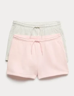 2pk Cotton Rich Jogger Shorts (6-16 Yrs)