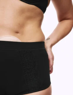 3pk Cotton Rich Lace Full Brief Stoma Knickers