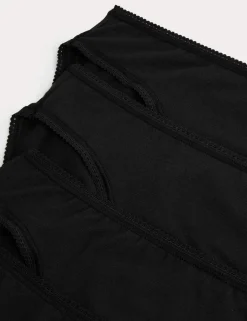 5pk Cotton Rich Lycra® High Leg Knickers