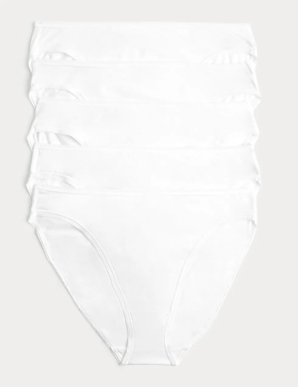 5pk Cotton Rich Lycra® High Leg Knickers