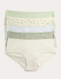 5pk Cotton Rich Lycra® Low Rise Shorts