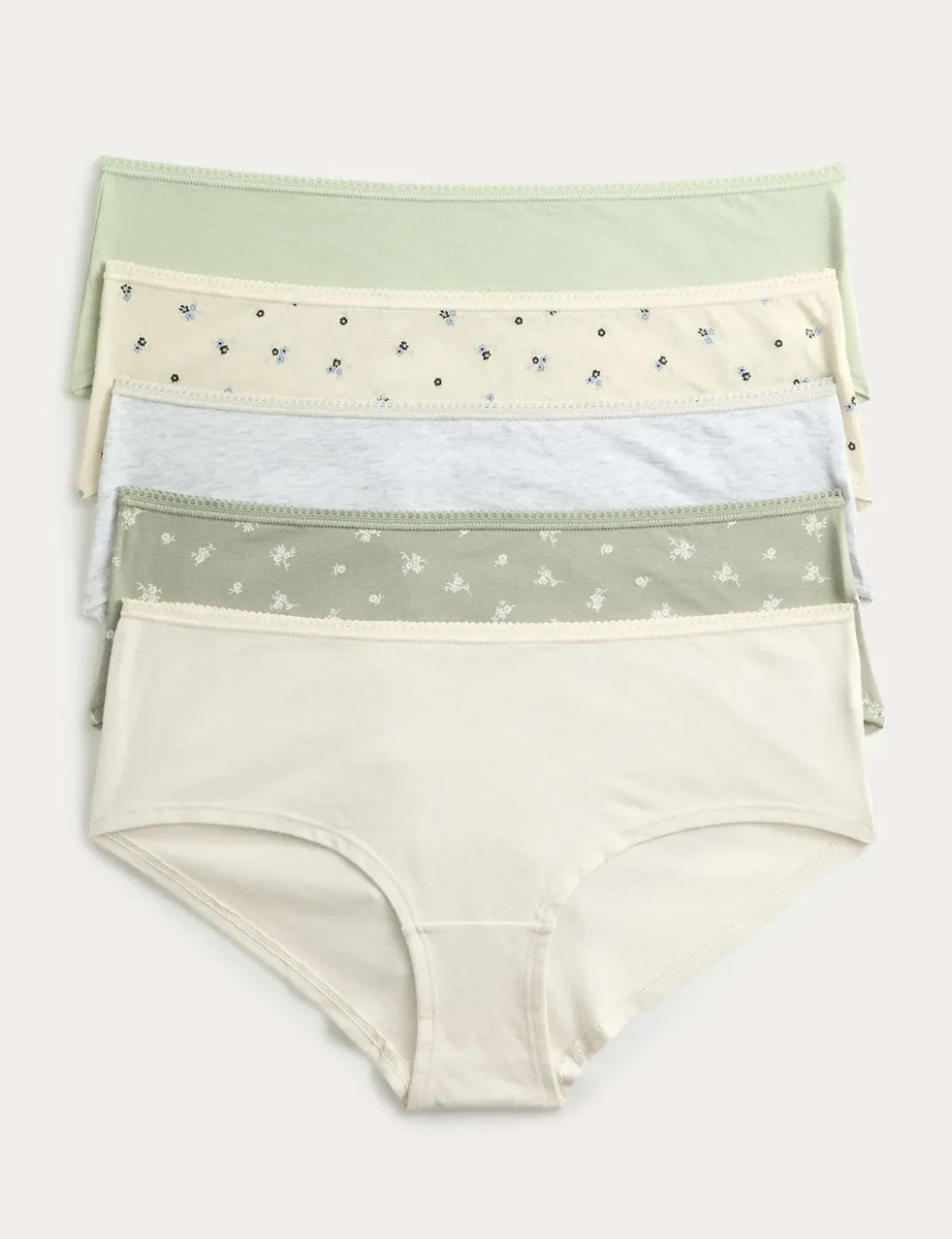 5pk Cotton Rich Lycra® Low Rise Shorts