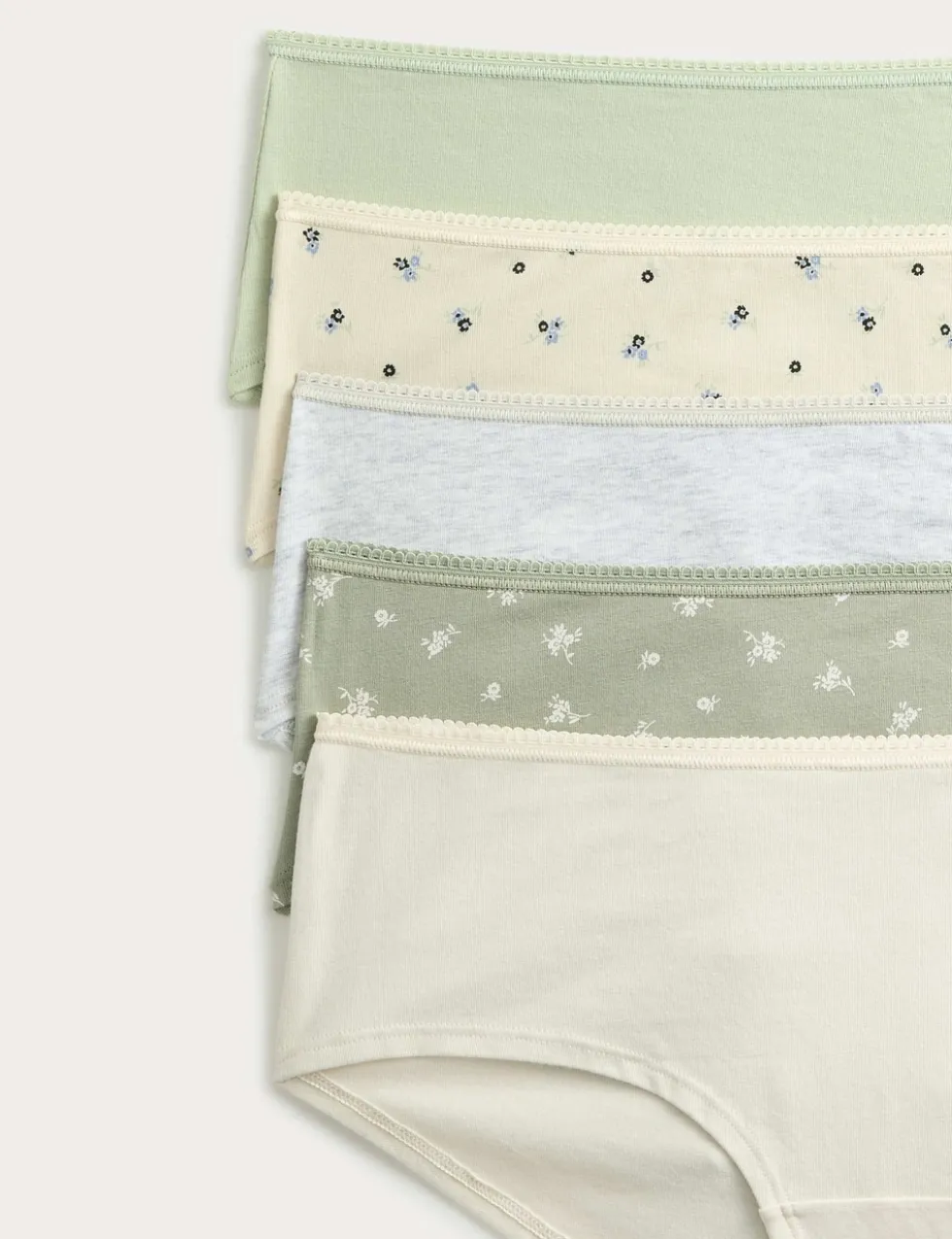 5pk Cotton Rich Lycra® Low Rise Shorts