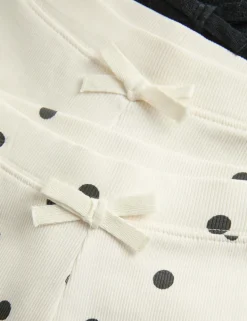 3pk Cotton Rich Polka Dot Cycling Shorts (2-8 Yrs)