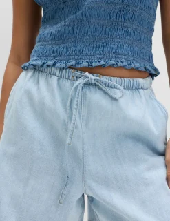 2pk Cotton Rich Pull On Denim Shorts