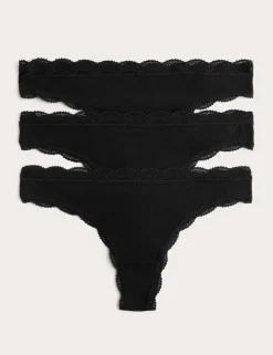 3pk Cotton Rich Thongs