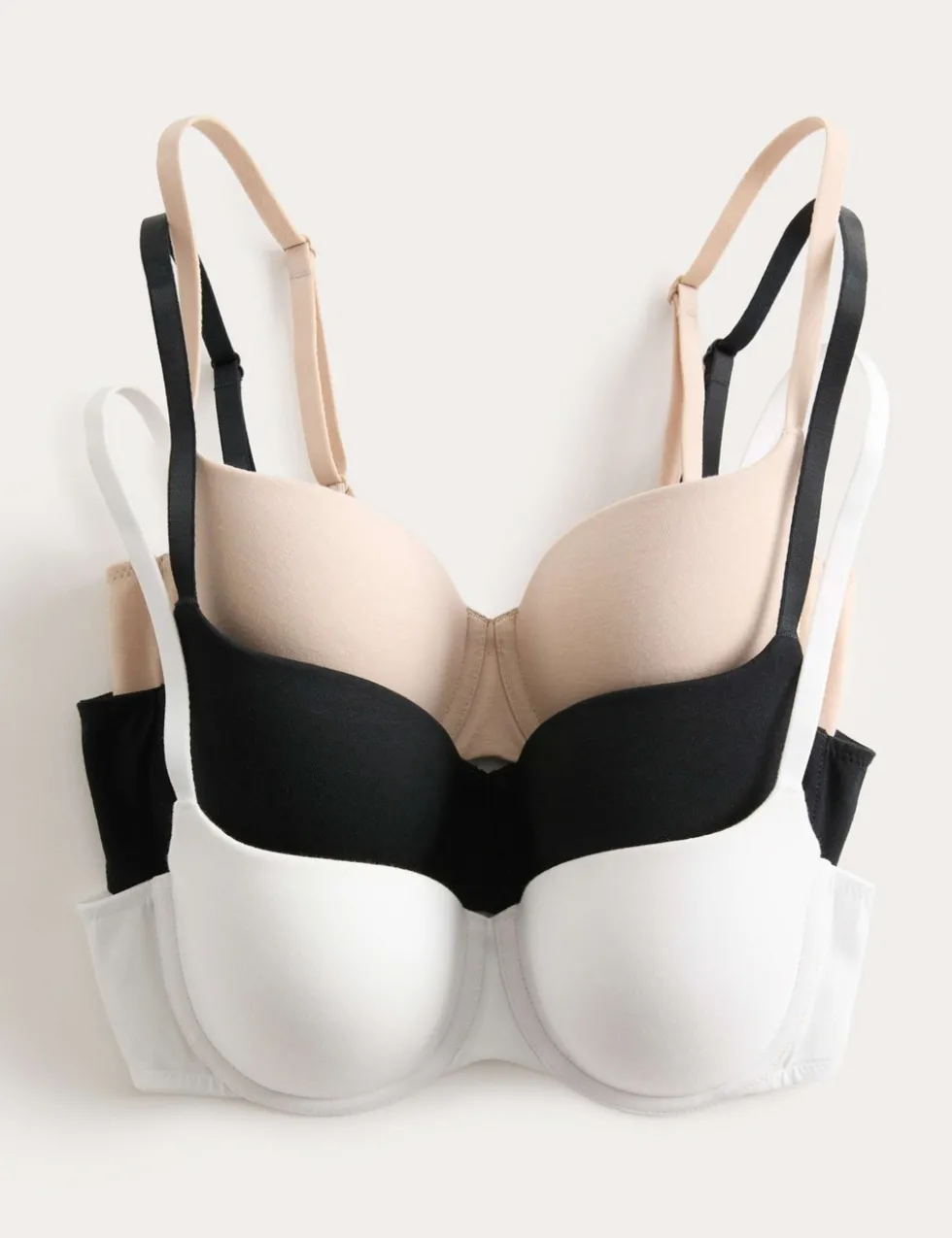 3pk Cotton Rich Wired Balcony Bras (A-E)