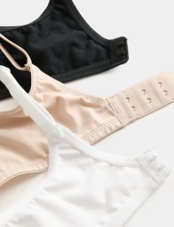 3pk Cotton Rich Wired Balcony Bras (A-E)