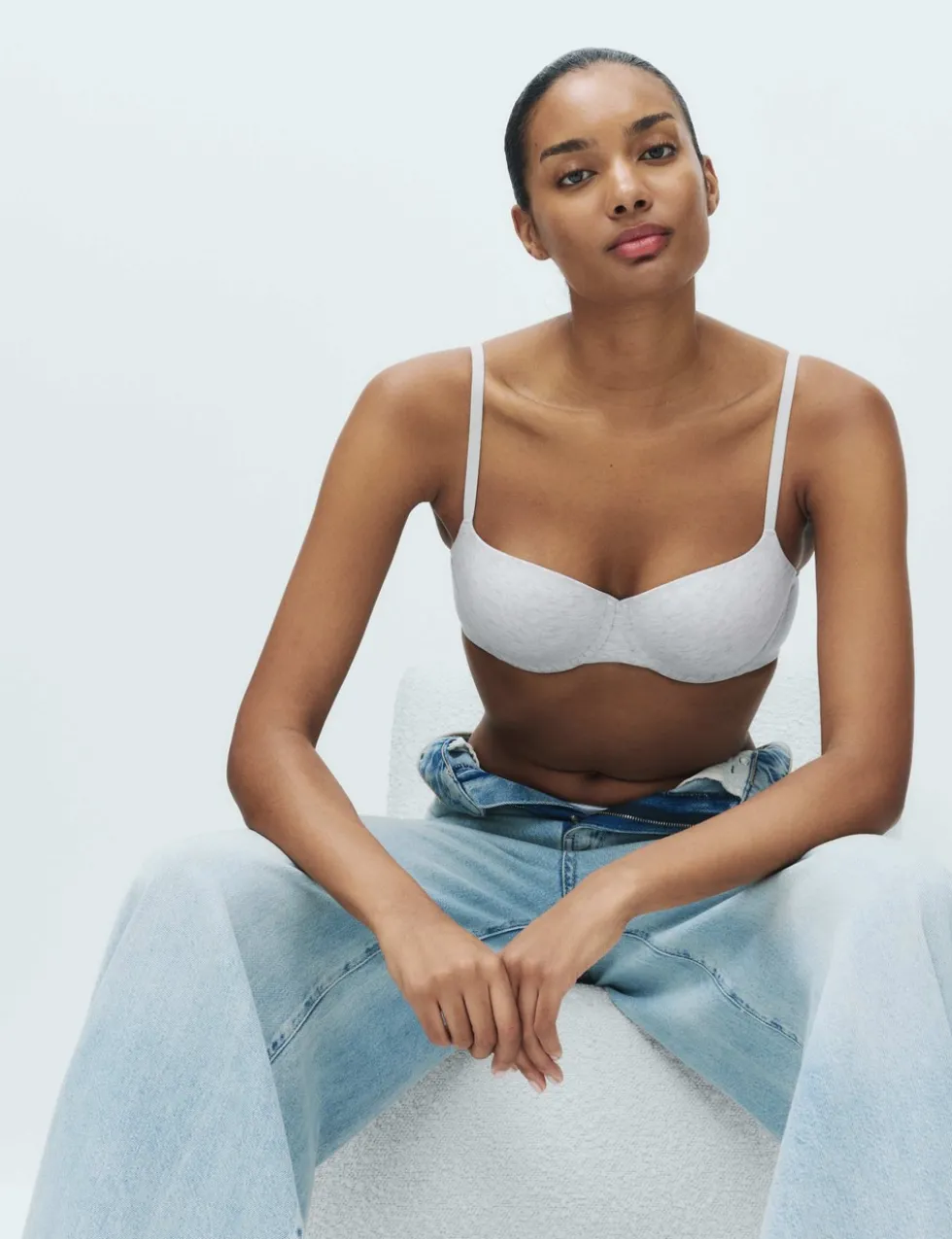 3pk Cotton Rich Wired Balcony Bras (A-E)