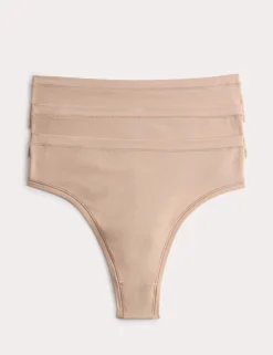 3pk Flexifit™ Modal High Waisted Thongs