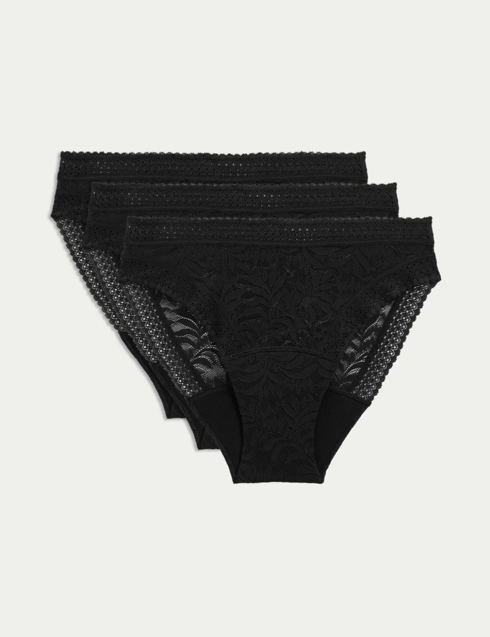 3pk Heavy Absorbency Period High Leg Knickers