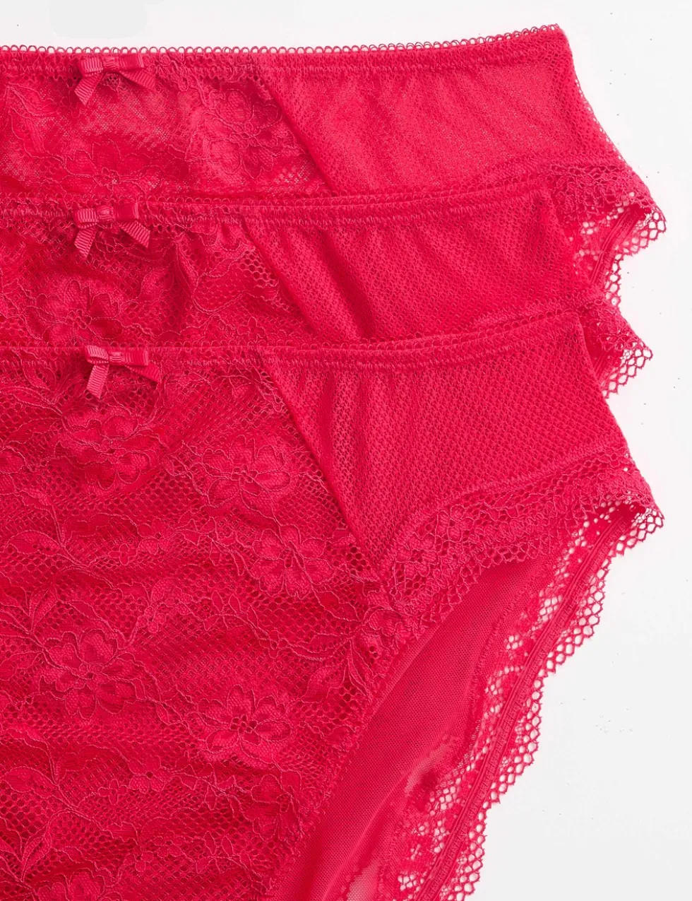 3pk Jasmine Lace High Waisted High Leg Knickers