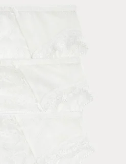 3pk Jasmine Lace High Waisted High Leg Knickers