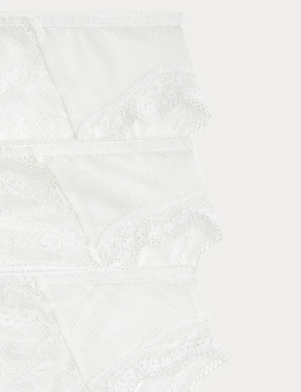 3pk Jasmine Lace High Waisted High Leg Knickers