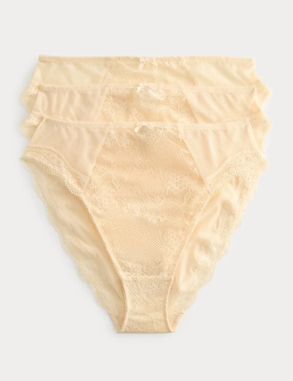 3pk Jasmine Lace High Waisted High Leg Knickers