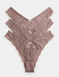 3pk Jasmine Lace Miami Knickers