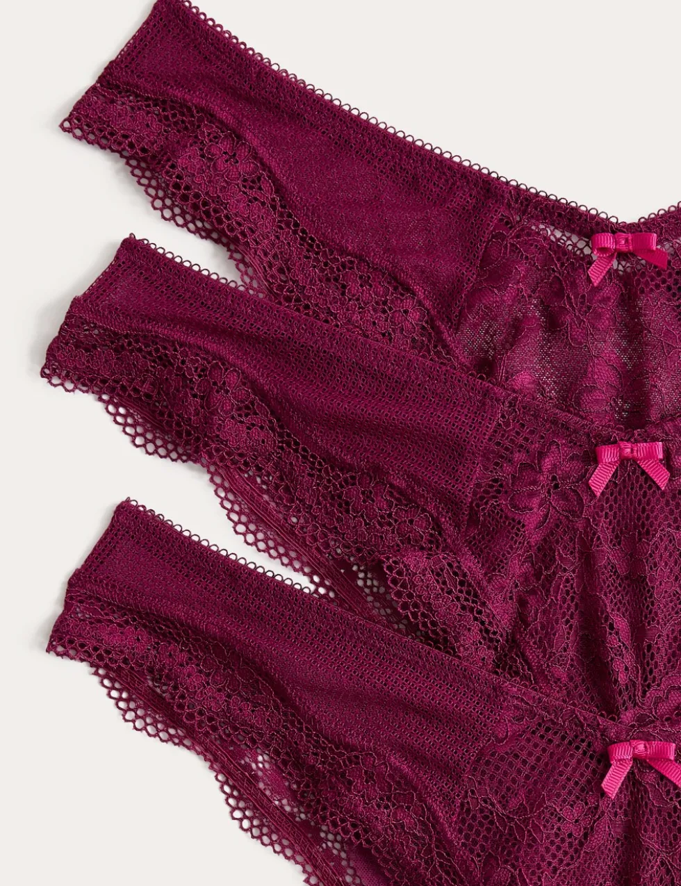 3pk Jasmine Lace Miami Knickers