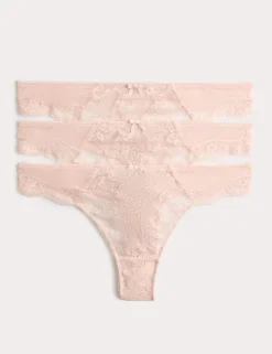 3pk Jasmine Lace Thongs