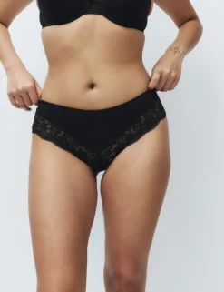 3pk Lace Trim Brazilian Knickers