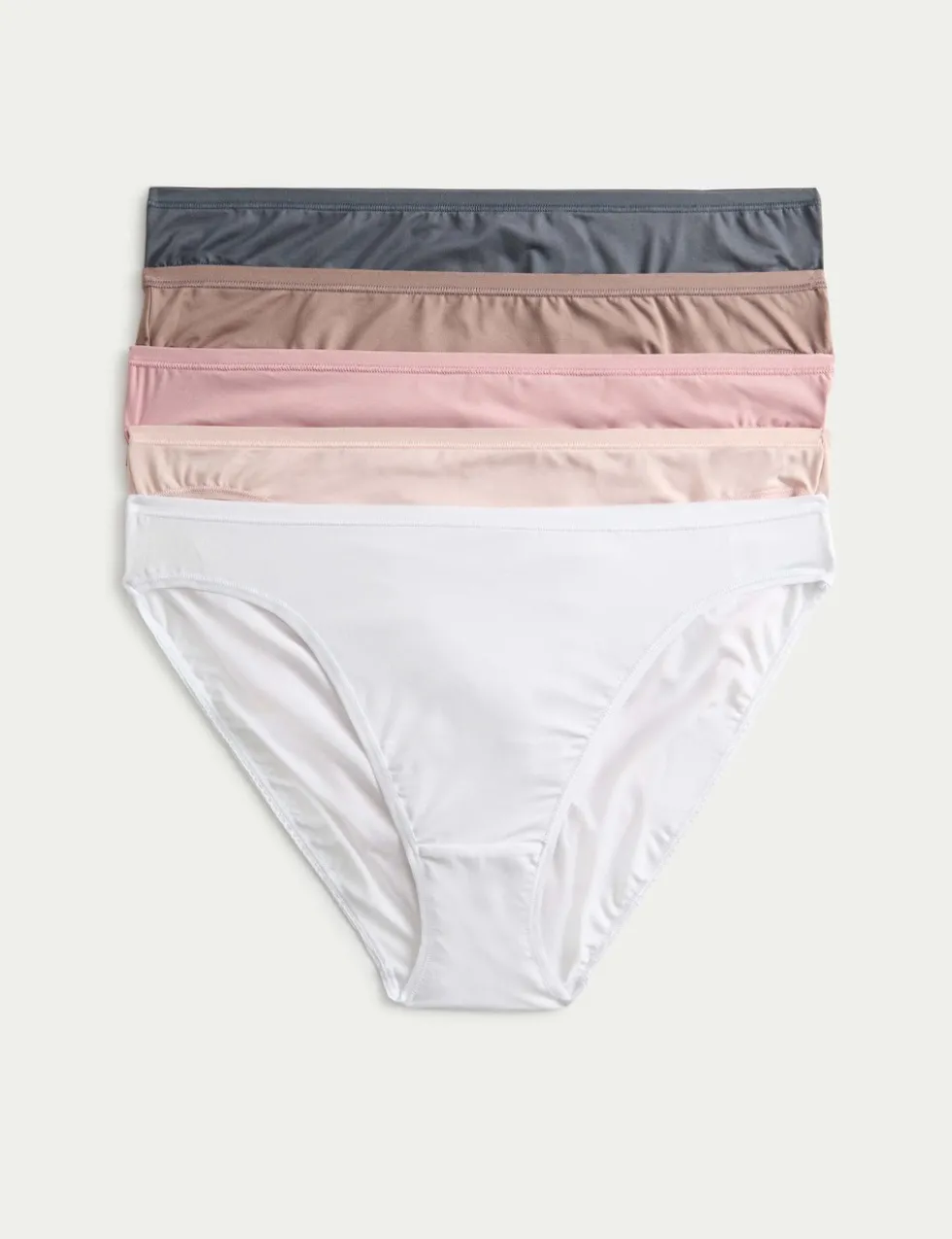 5pk Microfibre High Leg Knickers