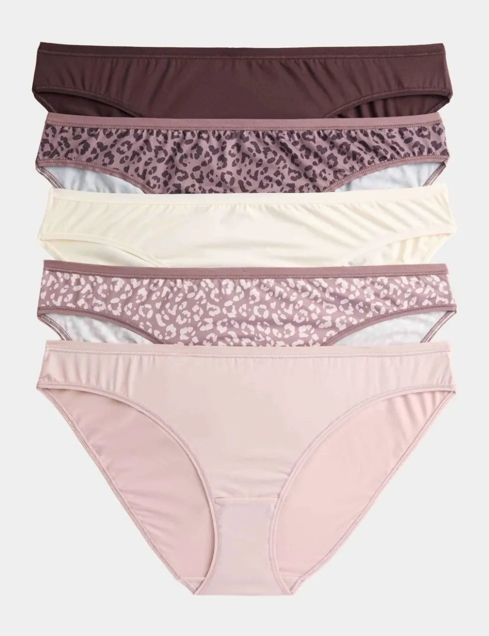 5pk Microfibre Low Rise Bikini Knickers