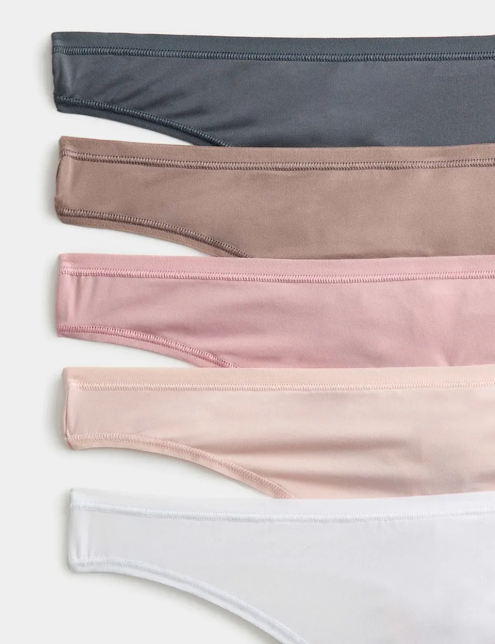 5pk Microfibre Low Rise Thongs