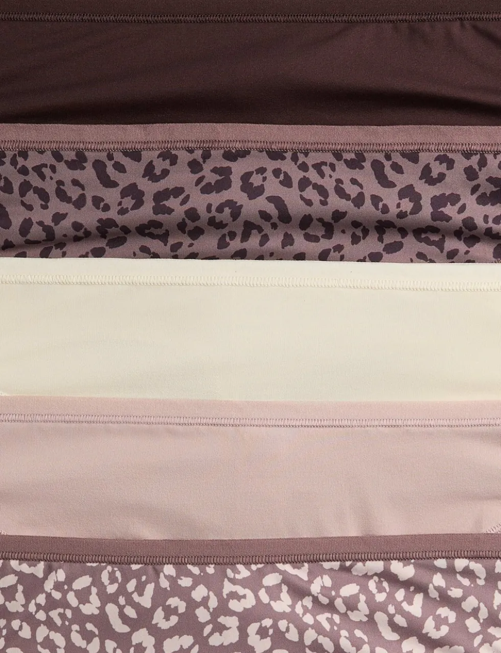 5pk Microfibre Low Rise Thongs