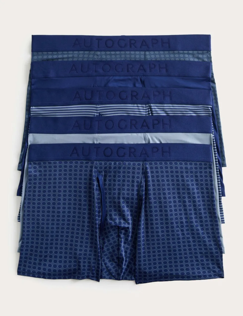 5pk Microskin Geometric Trunks