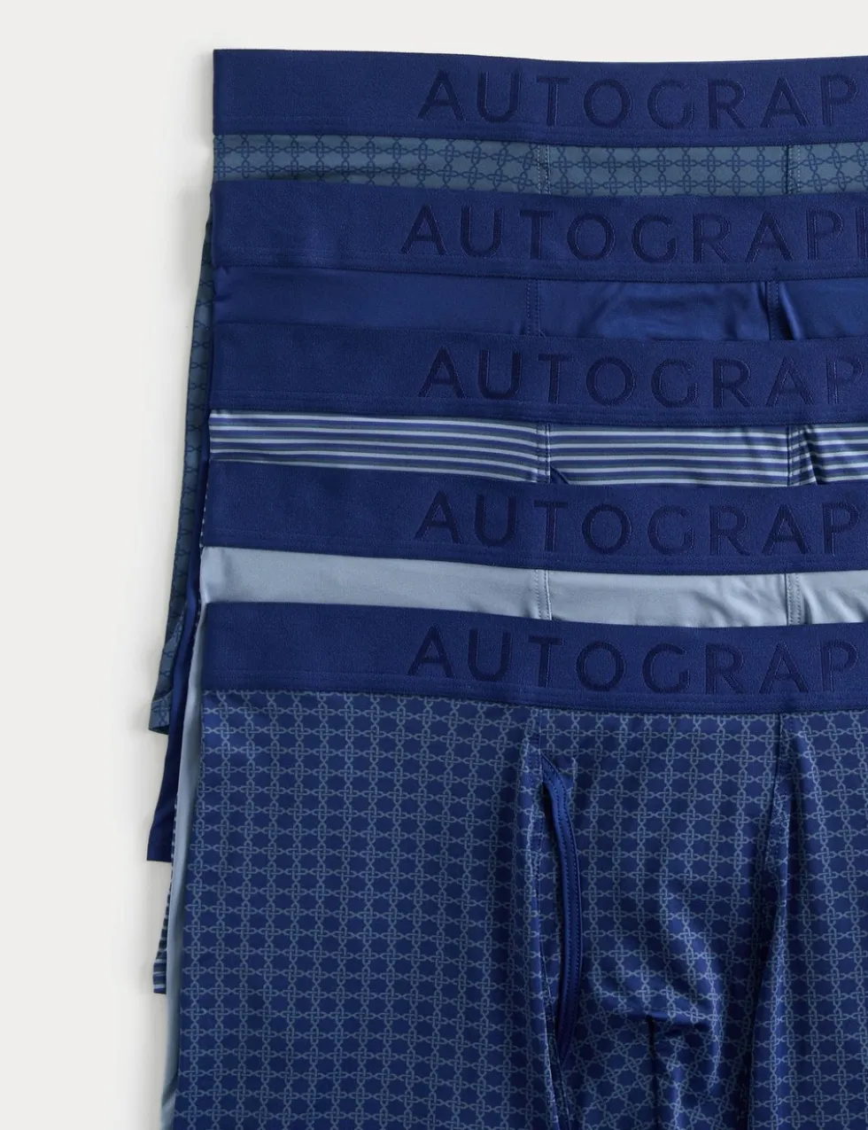5pk Microskin Geometric Trunks