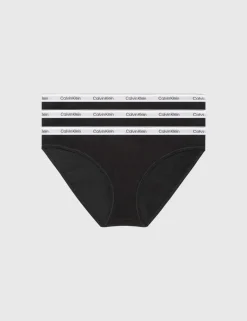 3pk Modern Logo Cotton Rich Bikini Knickers