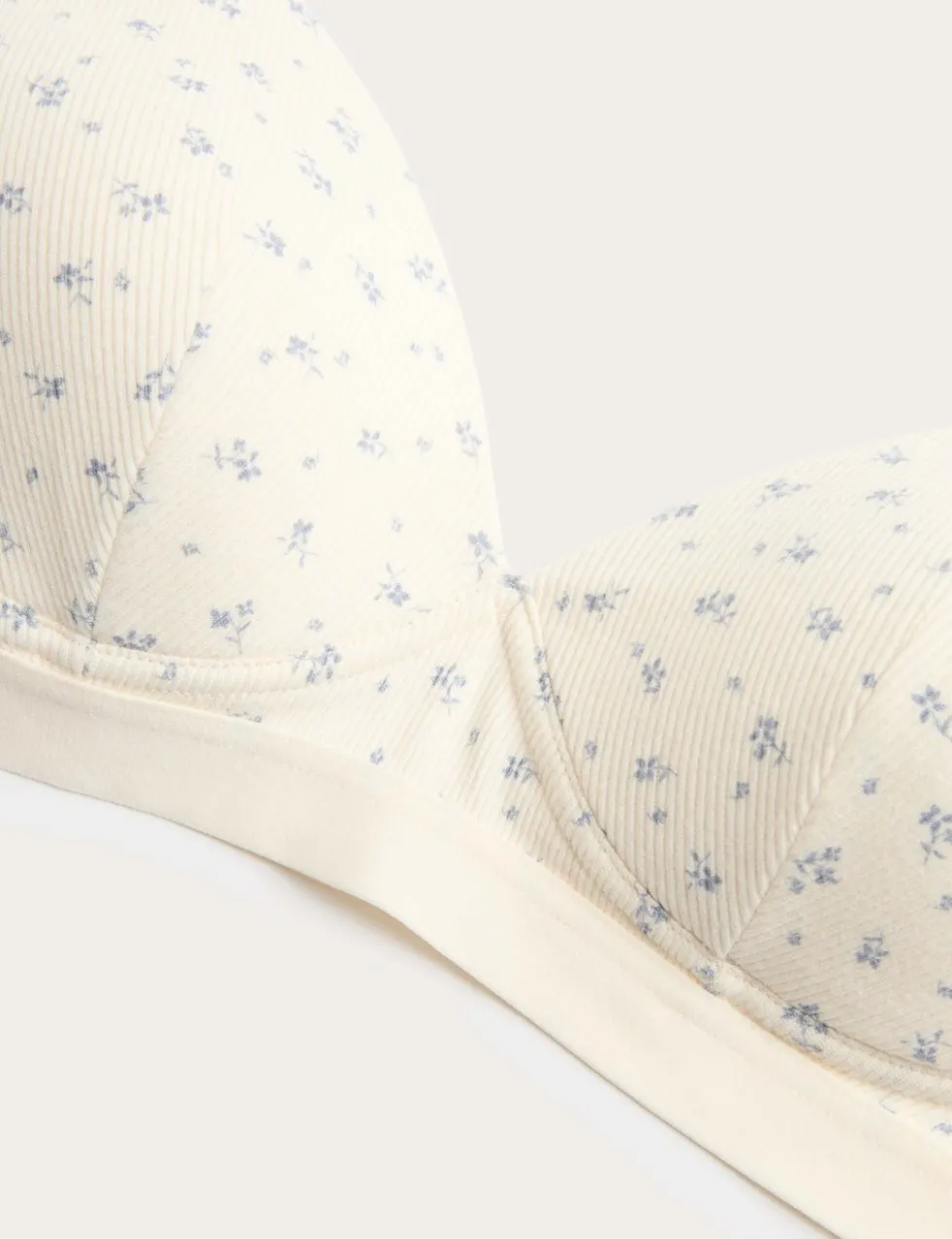 2pk Non Wired Cotton Rich Ribbed First Bras AA-D