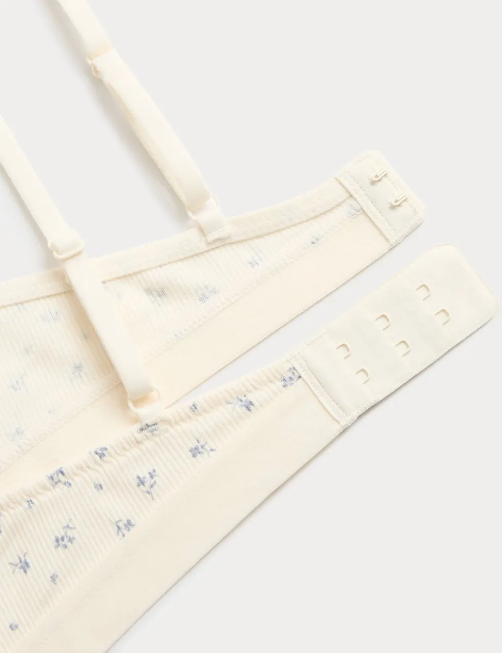 2pk Non Wired Cotton Rich Ribbed First Bras AA-D