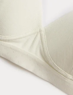 2pk Non Wired Cotton Rich Ribbed First Bras AA-D