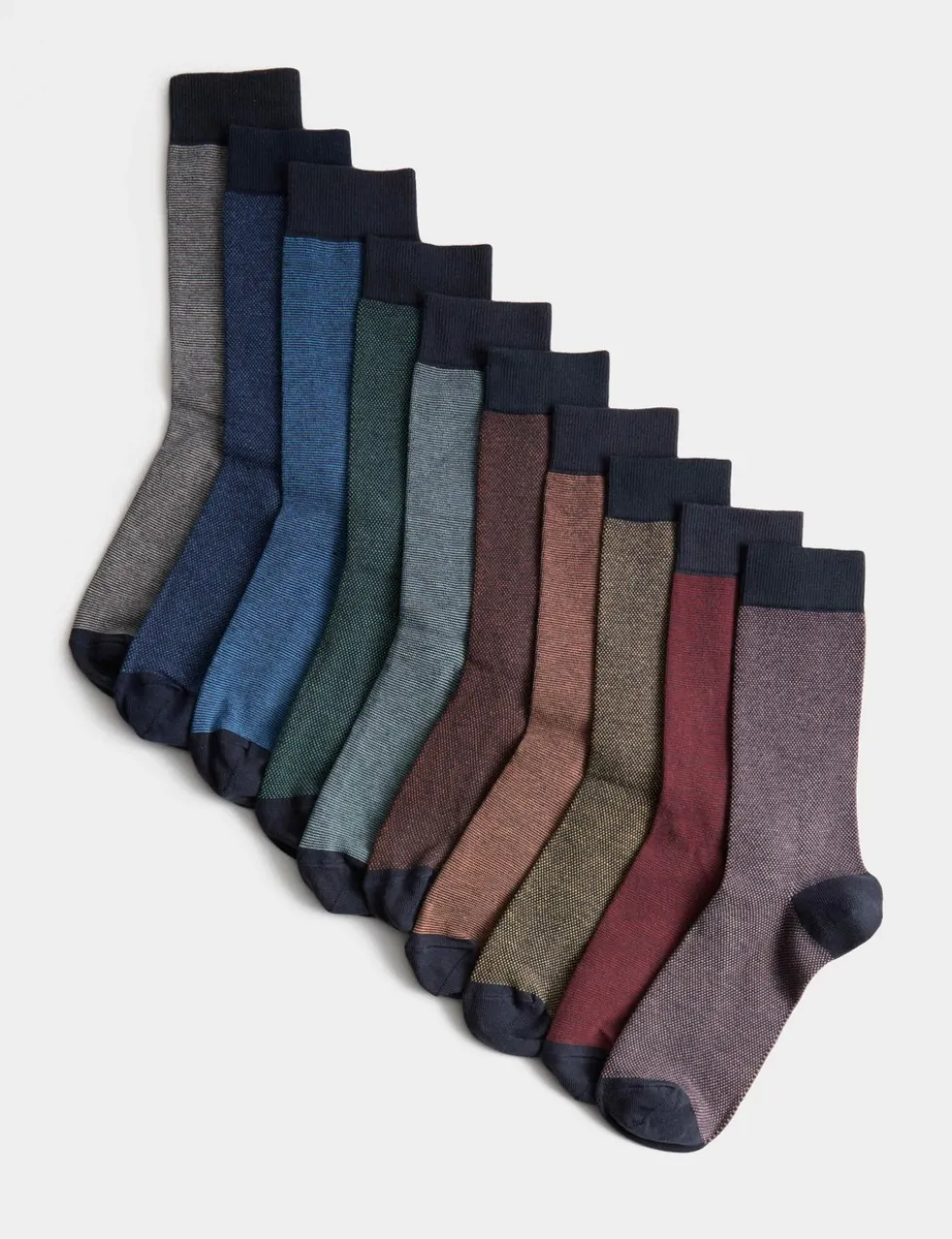 10pk Pique Cotton Rich Socks