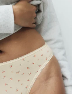 5pk Pure Cotton High Leg Knickers
