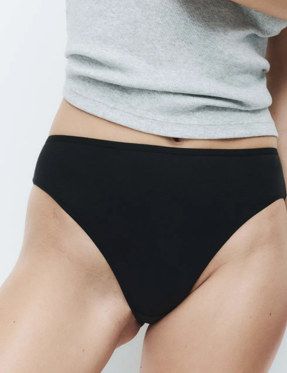 5pk Pure Cotton High Leg Knickers