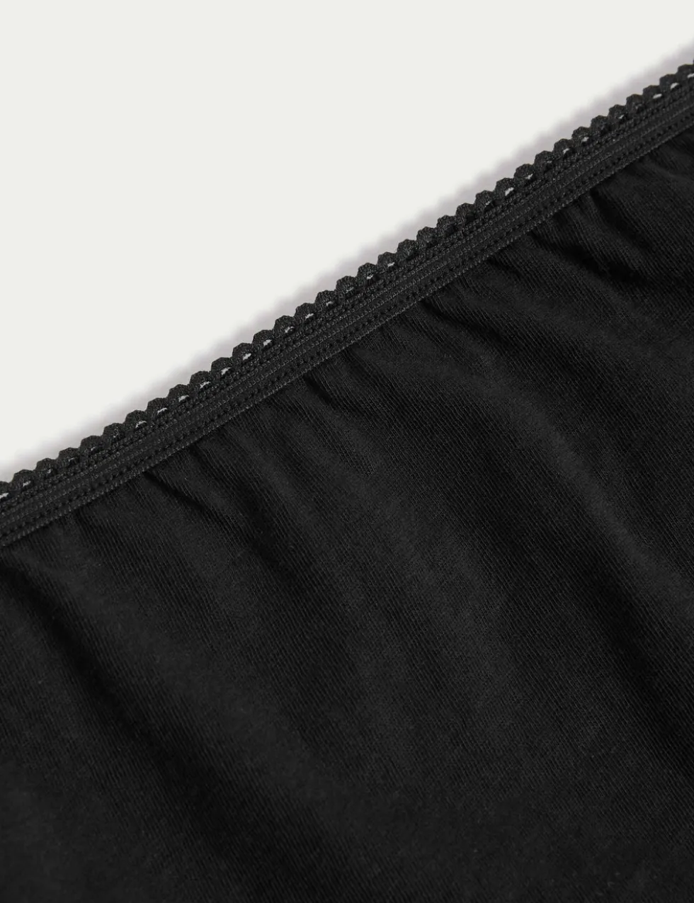 5pk Pure Cotton High Leg Knickers