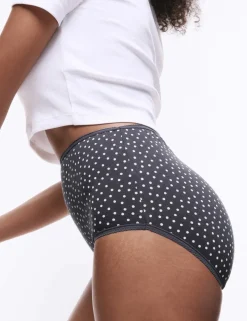 5pk Pure Cotton Printed Full Briefs