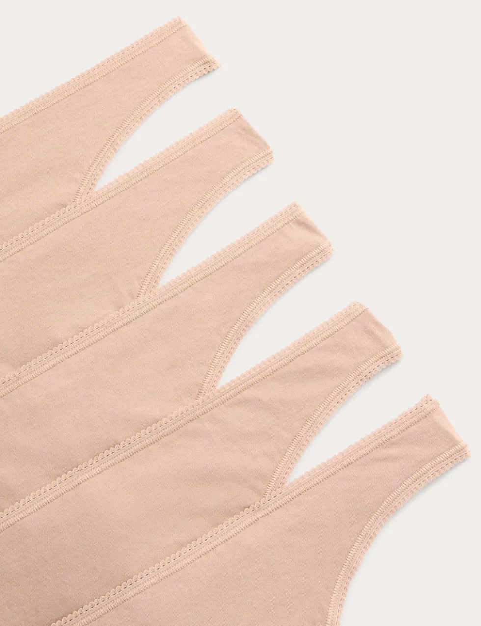 5pk Pure Cotton Thongs