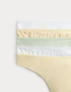 5pk Pure Cotton Thongs